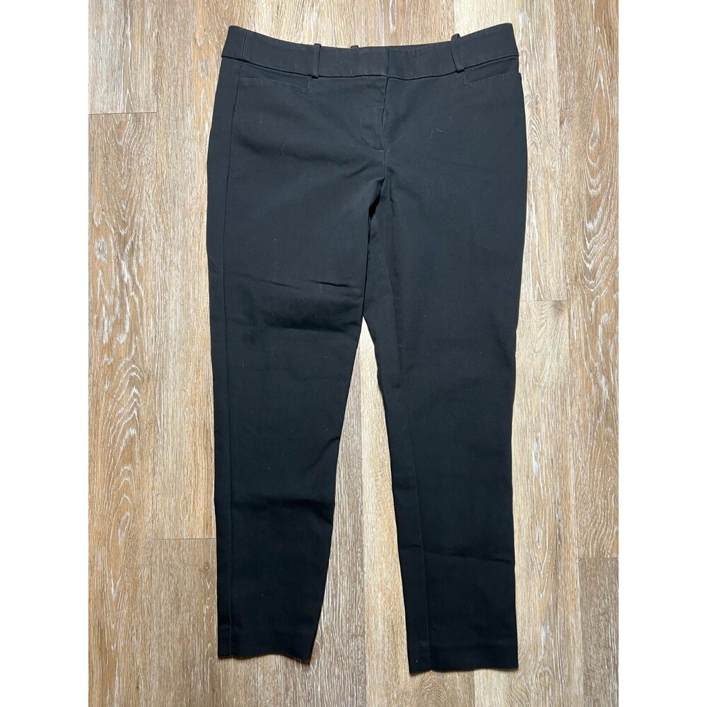 Loft Womens Black Skinny Dress Pants Cotton Blend Stretch Trousers Size 10